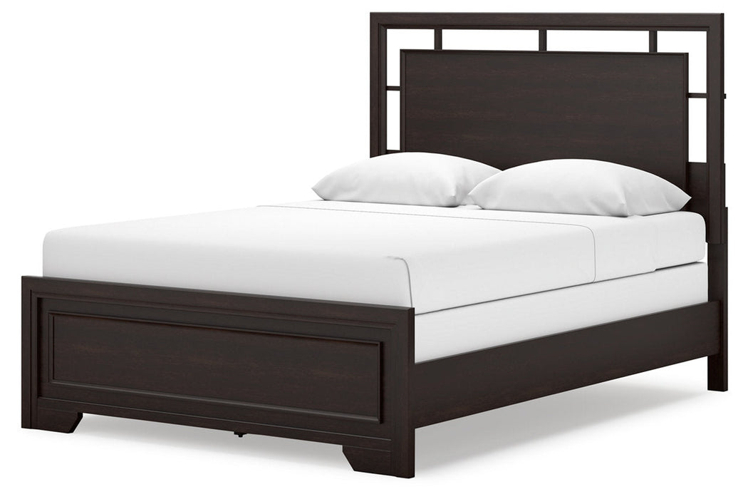 Covetown Dark Brown Queen Panel Bed -  Ashley - Lara Furniture