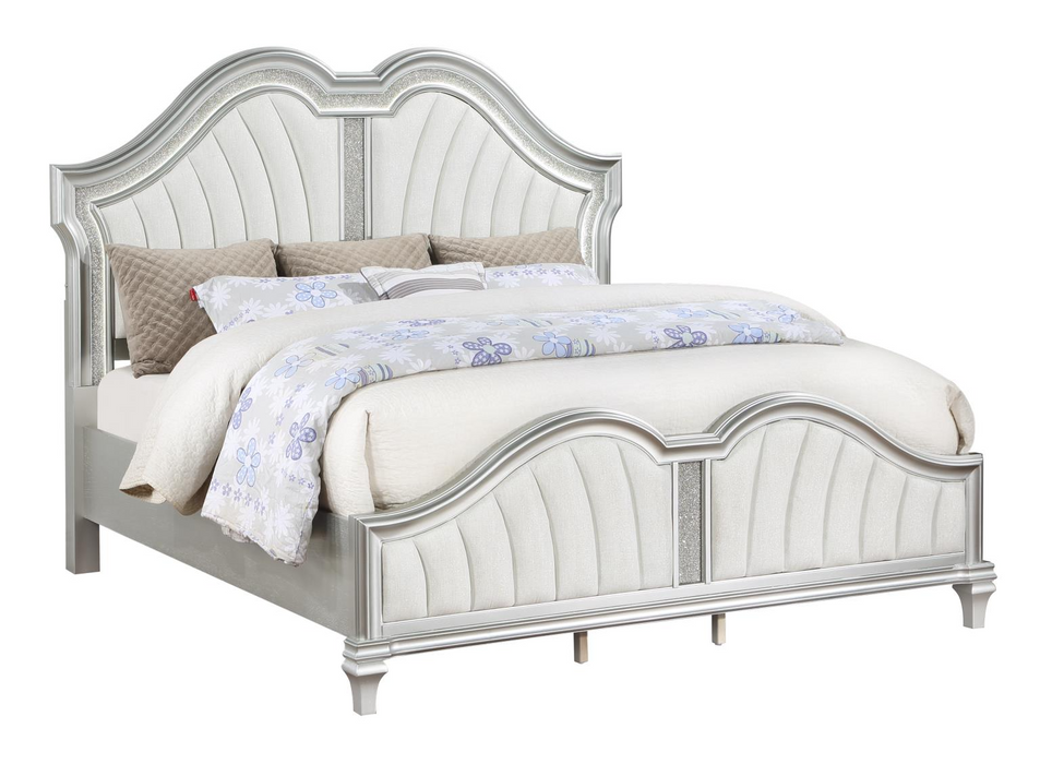 Izabella Silver LED King Bed