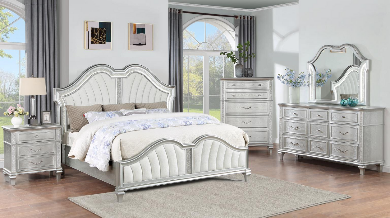 Izabella Silver LED Panel Bedroom Set