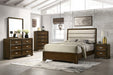 Coffield Brown Upholstered Panel Bedroom Set -  Crown Mark - Lara Furniture