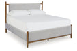 Lyncott Brown Queen Upholstered Panel Bed -  Ashley - Lara Furniture