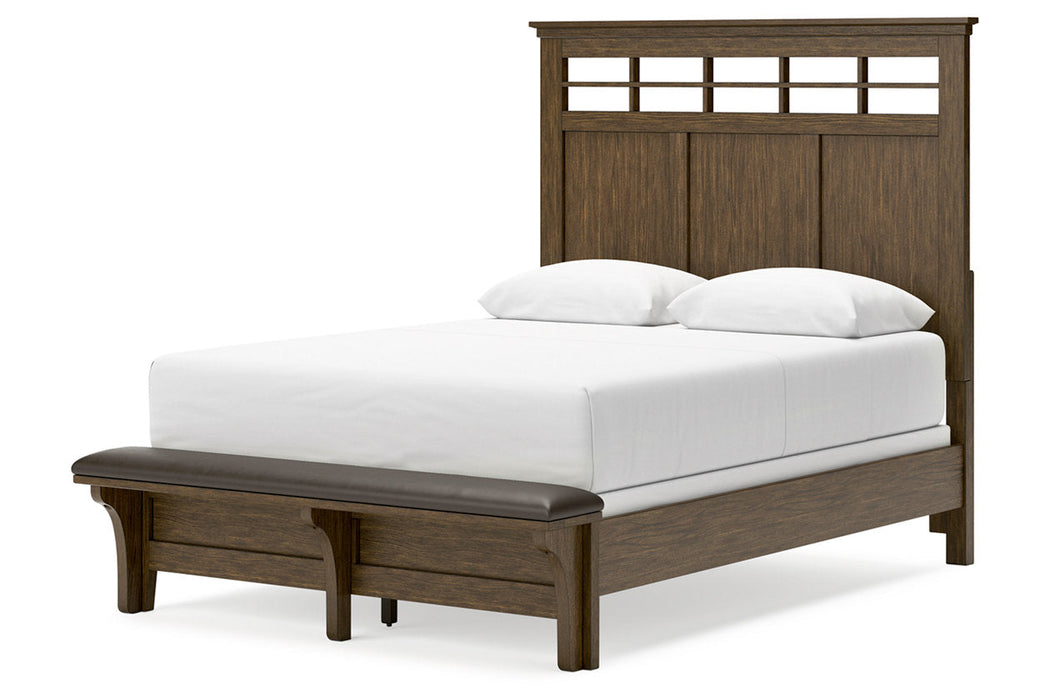 Shawbeck Dark Brown Queen Panel Bed -  Ashley - Lara Furniture