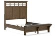 Shawbeck Dark Brown Queen Panel Bed -  Ashley - Lara Furniture