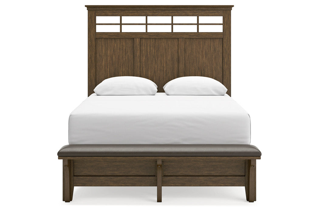 Shawbeck Dark Brown Queen Panel Bed -  Ashley - Lara Furniture