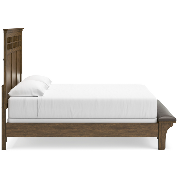 Shawbeck Dark Brown King Panel Bed