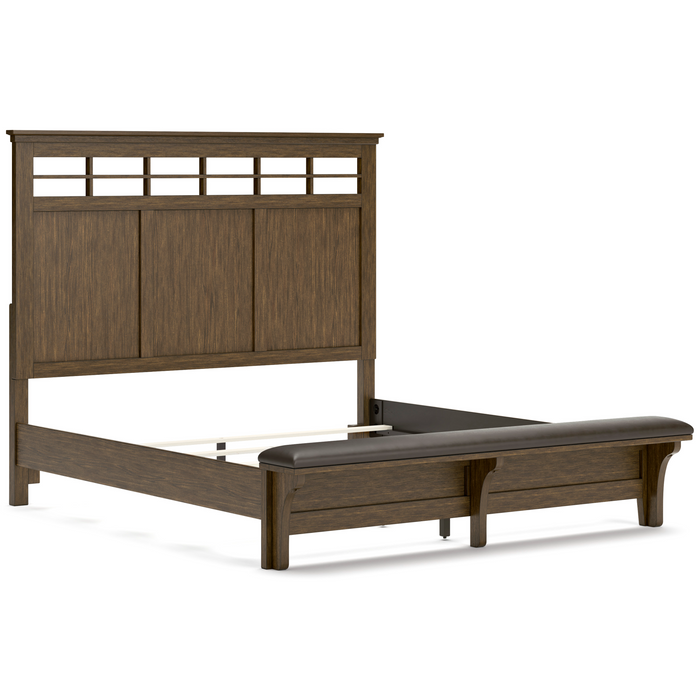 Shawbeck Dark Brown Queen Panel Bed