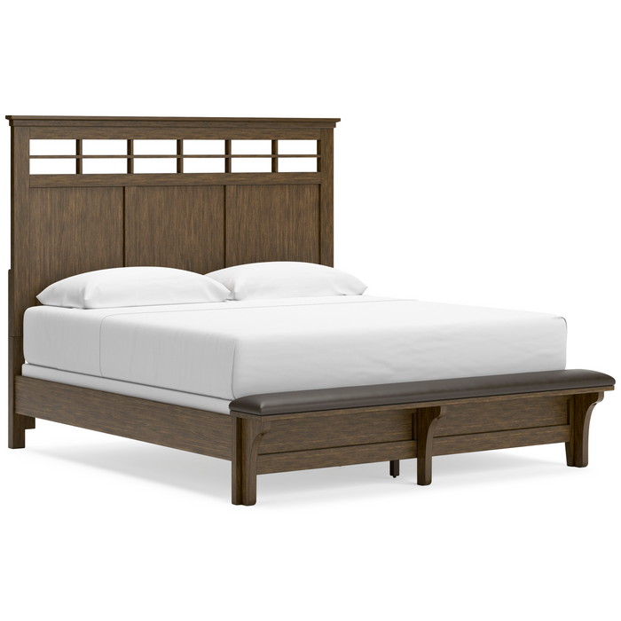 Shawbeck Dark Brown King Panel Bed