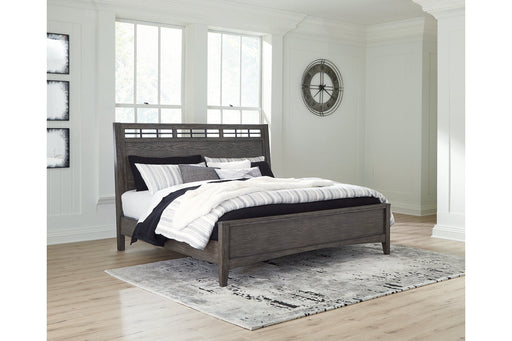 Montillan Grayish Brown Queen Panel Bed -  Ashley - Lara Furniture