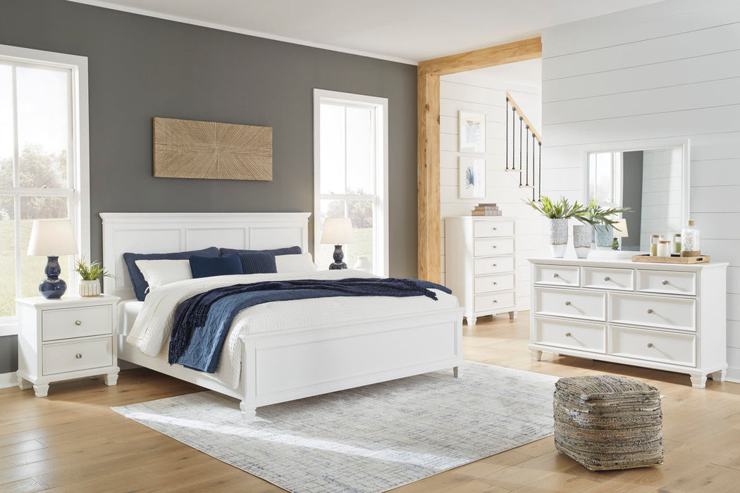 Fortman White Panel Bed