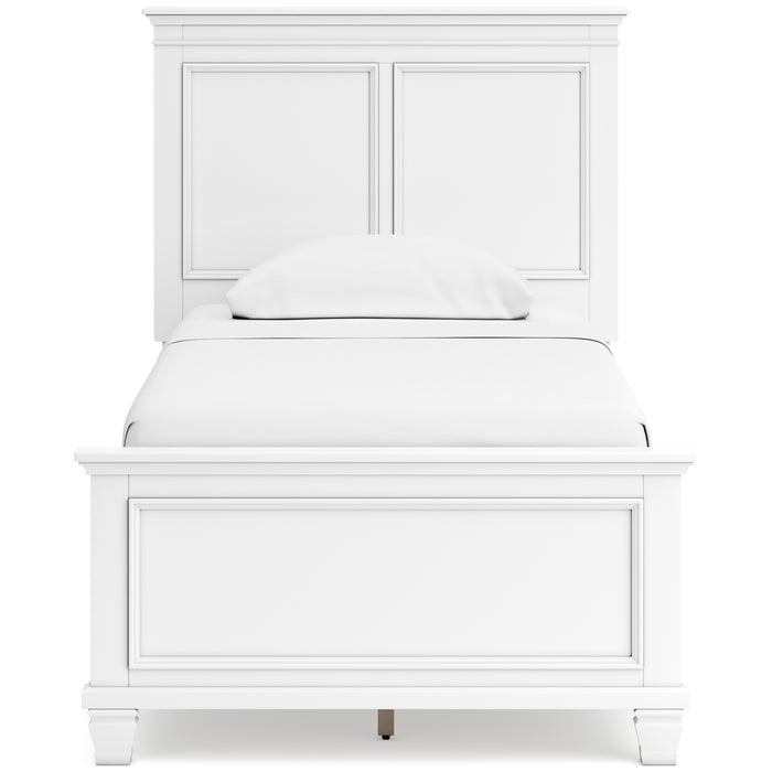 Fortman White Twin Panel Bed