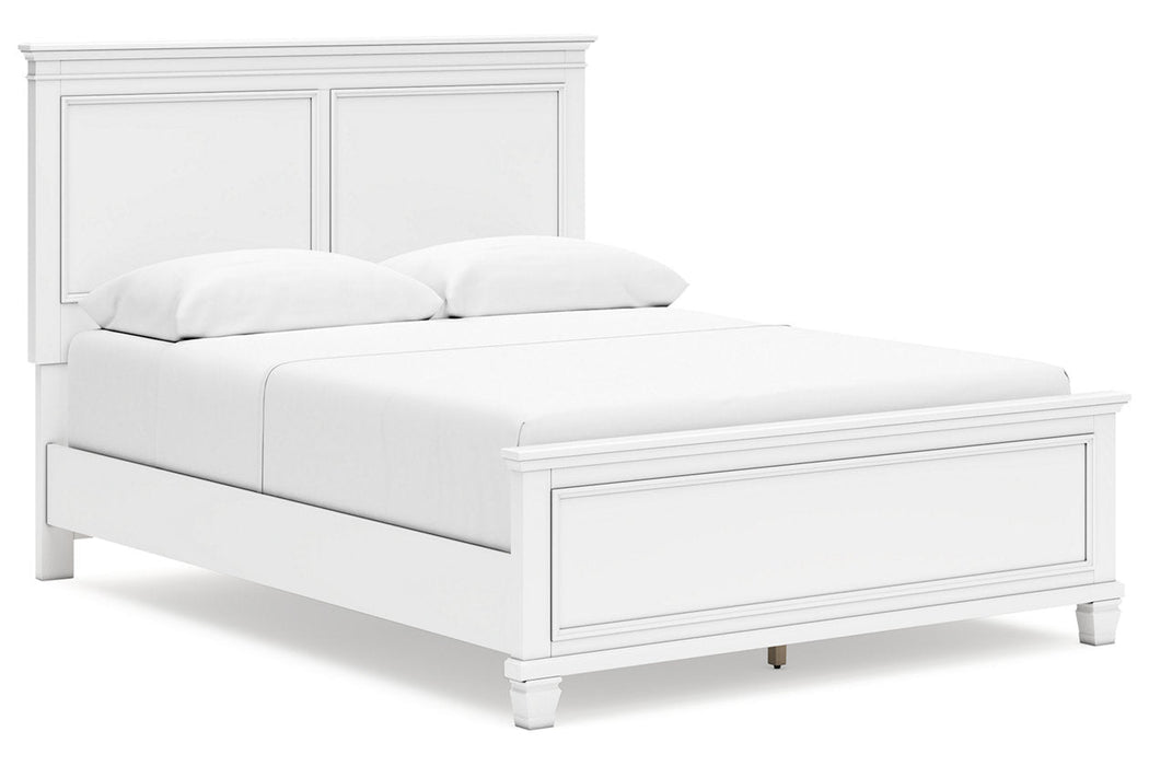 Fortman White Queen Panel Bed -  Ashley - Lara Furniture