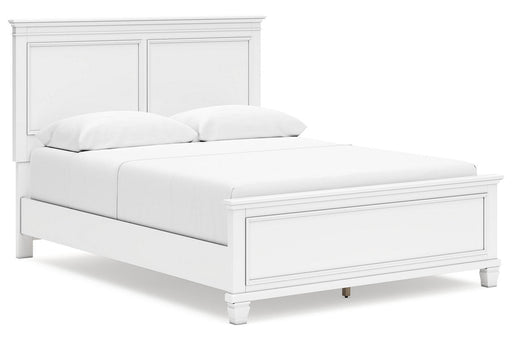 Fortman White Queen Panel Bed -  Ashley - Lara Furniture