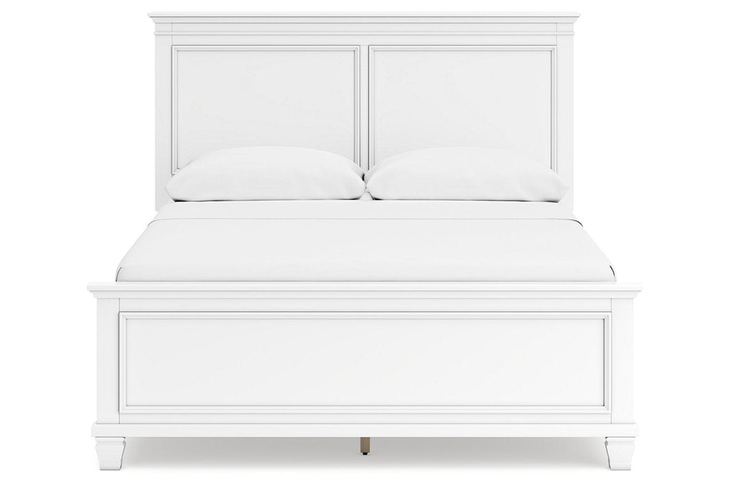 Fortman White Queen Panel Bed -  Ashley - Lara Furniture