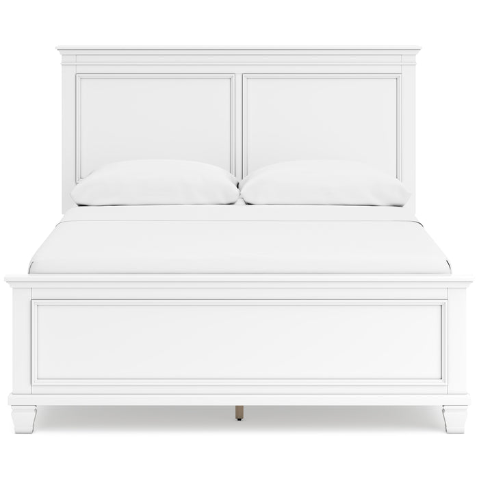 Fortman White Queen Panel Bed