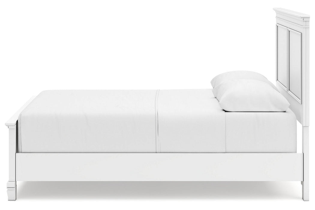 Fortman White Queen Panel Bed -  Ashley - Lara Furniture