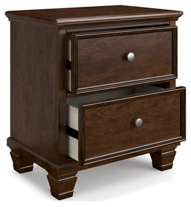 Danabrin Brown Two Drawer Night Stand