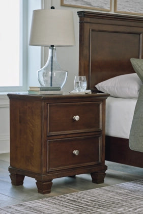 Danabrin Brown Two Drawer Night Stand