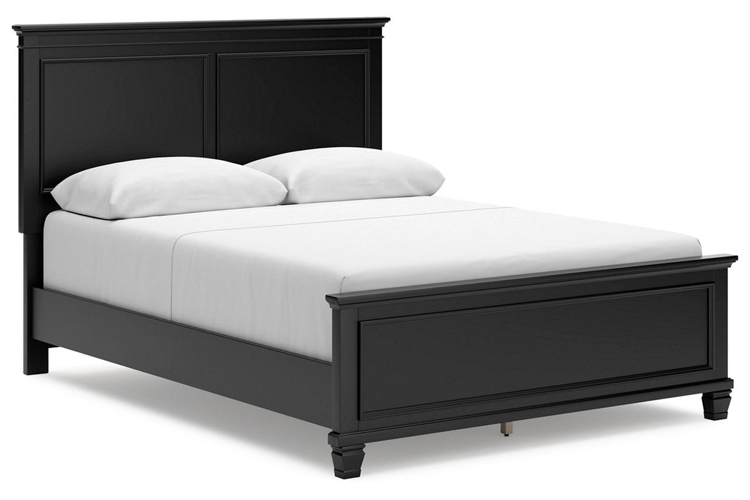 Lanolee Black Queen Panel Bed -  Ashley - Lara Furniture