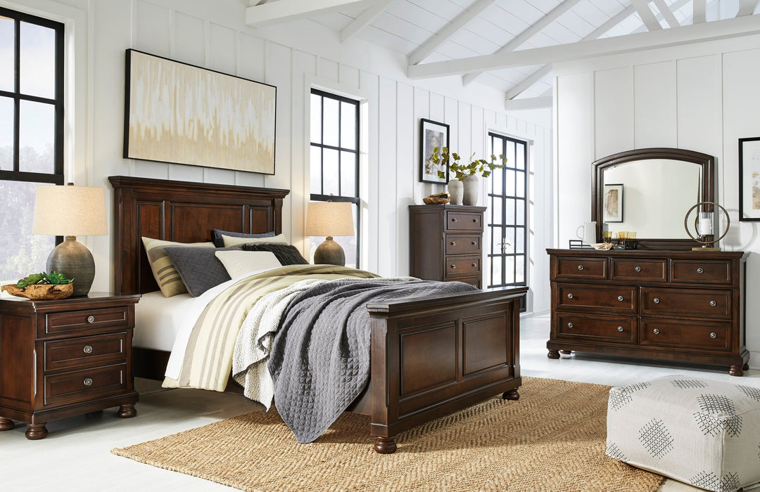 Porter Rustic Brown Panel Bedroom Set