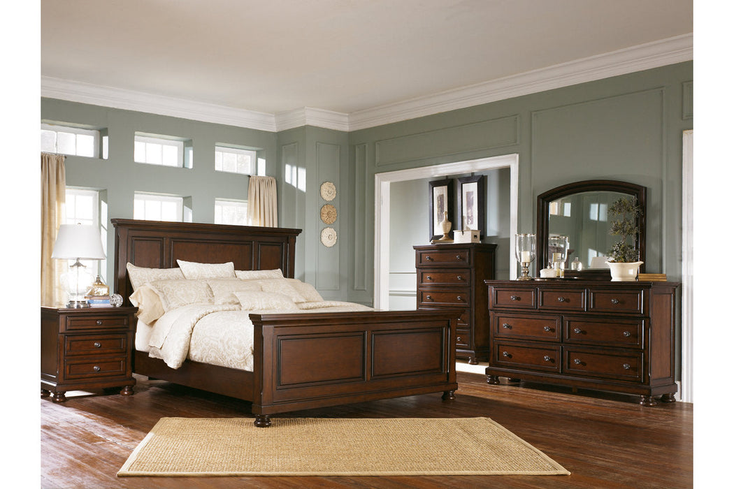 Porter Rustic Brown Queen Panel Bed