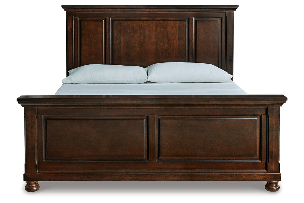 Porter Rustic Brown King Panel Bed