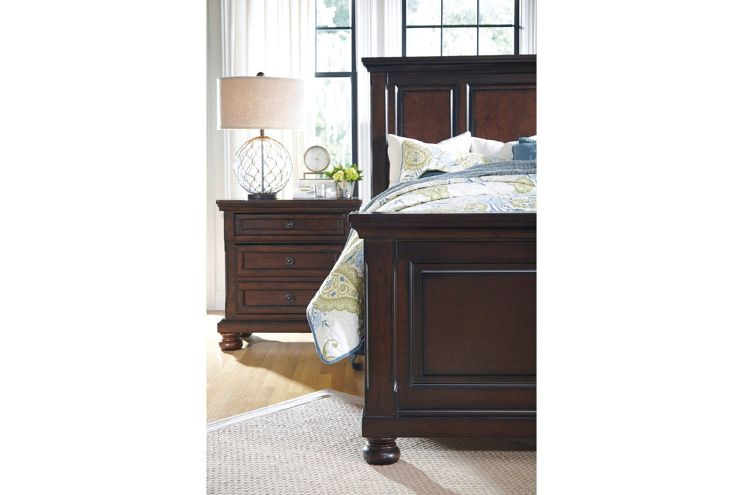 Porter Rustic Brown King Panel Bed