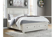 Robbinsdale Antique White Queen Panel Storage Bed -  Ashley - Lara Furniture