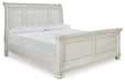 Robbinsdale Antique White Queen Sleigh Bed -  Ashley - Lara Furniture