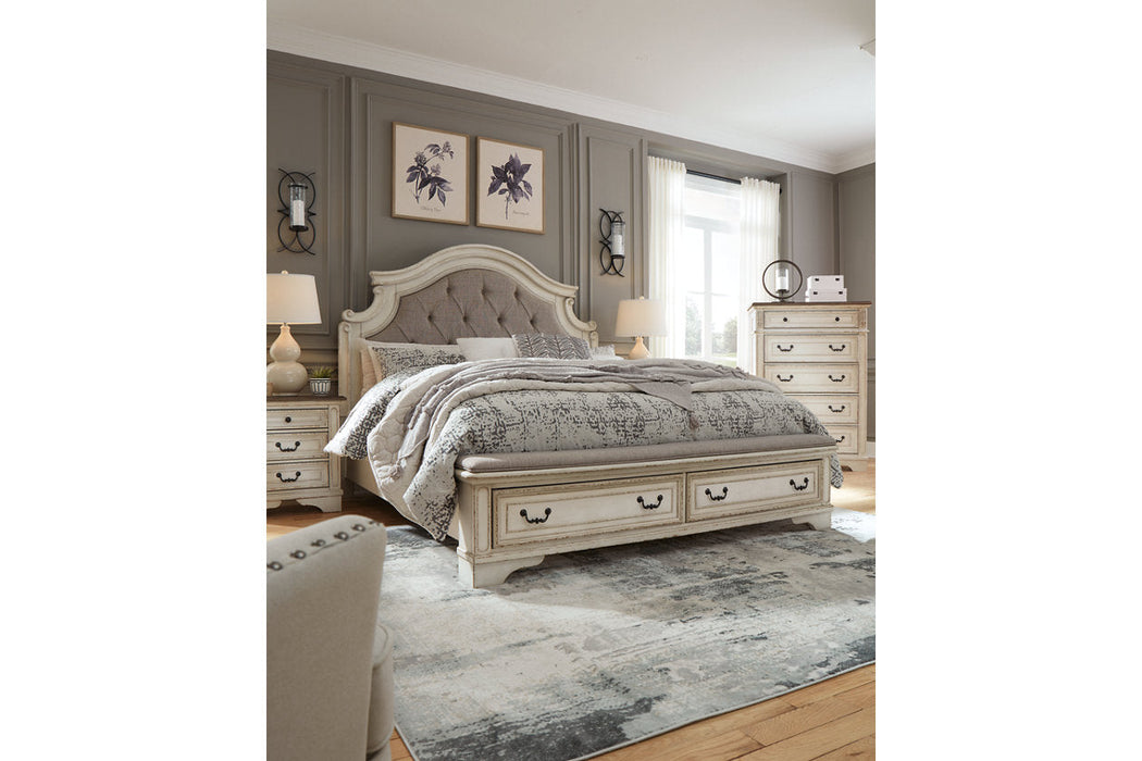 Realyn Two-tone Queen Upholstered Bed