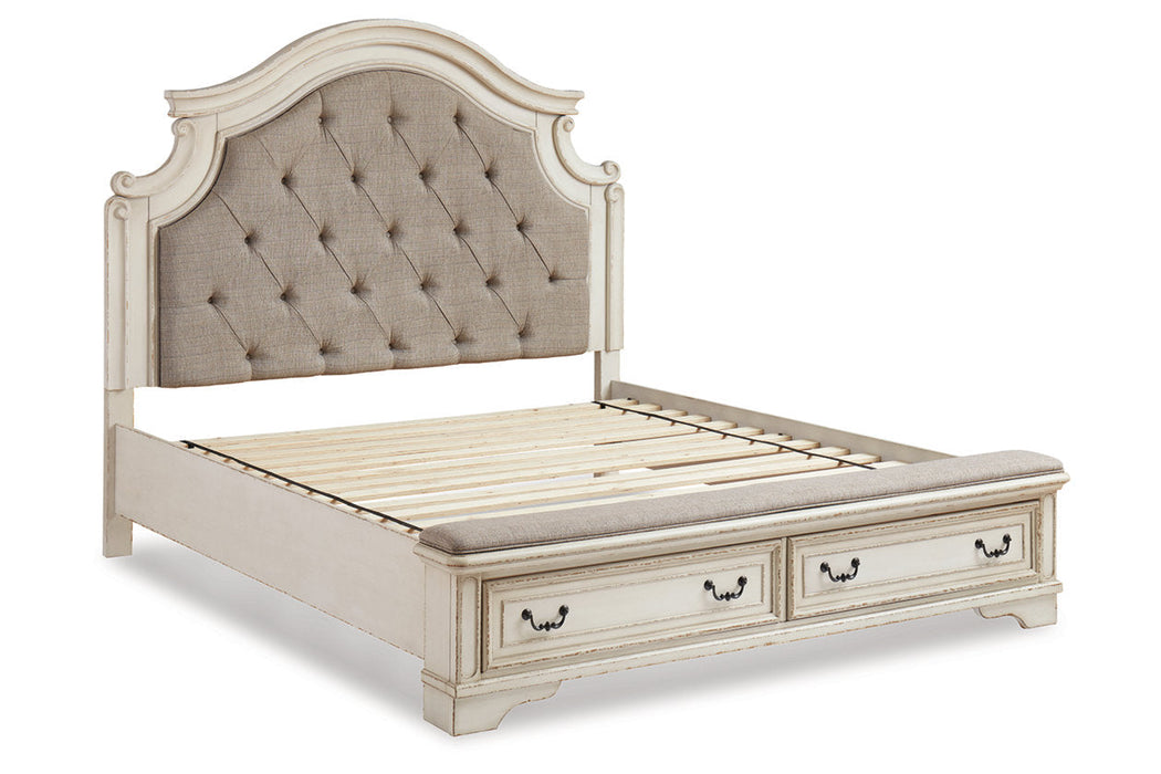 Realyn Two-tone Queen Upholstered Bed