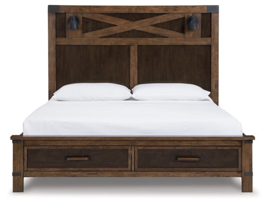 Wyattfield  Two-Tone Queen Panel Bed with Storage