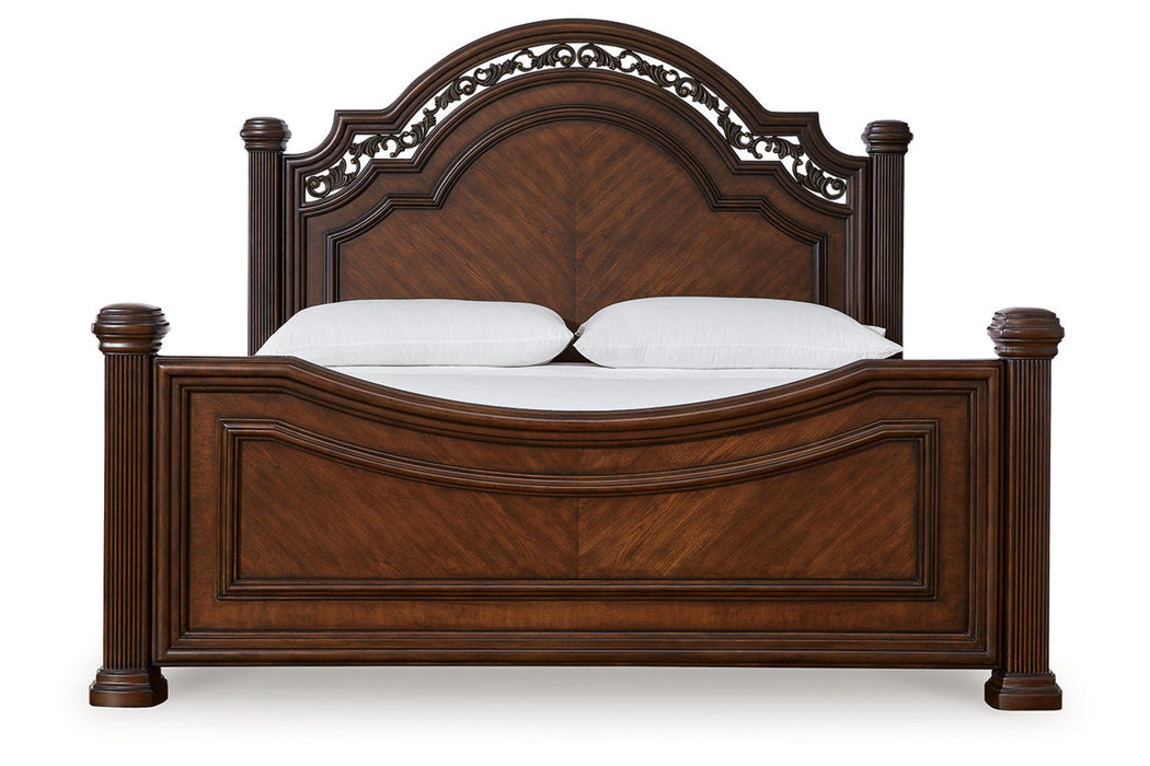 Lavinton Brown Queen Poster Bed -  Ashley - Lara Furniture