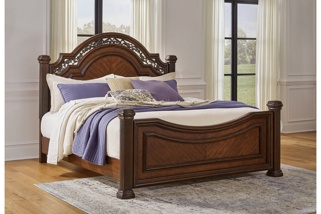 Lavinton Brown Queen Poster Bed -  Ashley - Lara Furniture