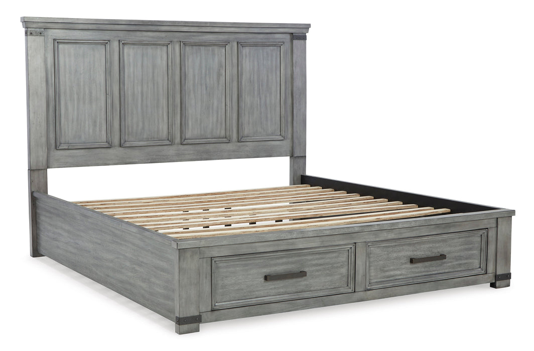 Russelyn Gray King Storage Bed