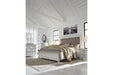 Kanwyn Whitewash Queen Panel Upholstered Bed -  Ashley - Lara Furniture