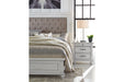 Kanwyn Whitewash Queen Panel Upholstered Bed -  Ashley - Lara Furniture