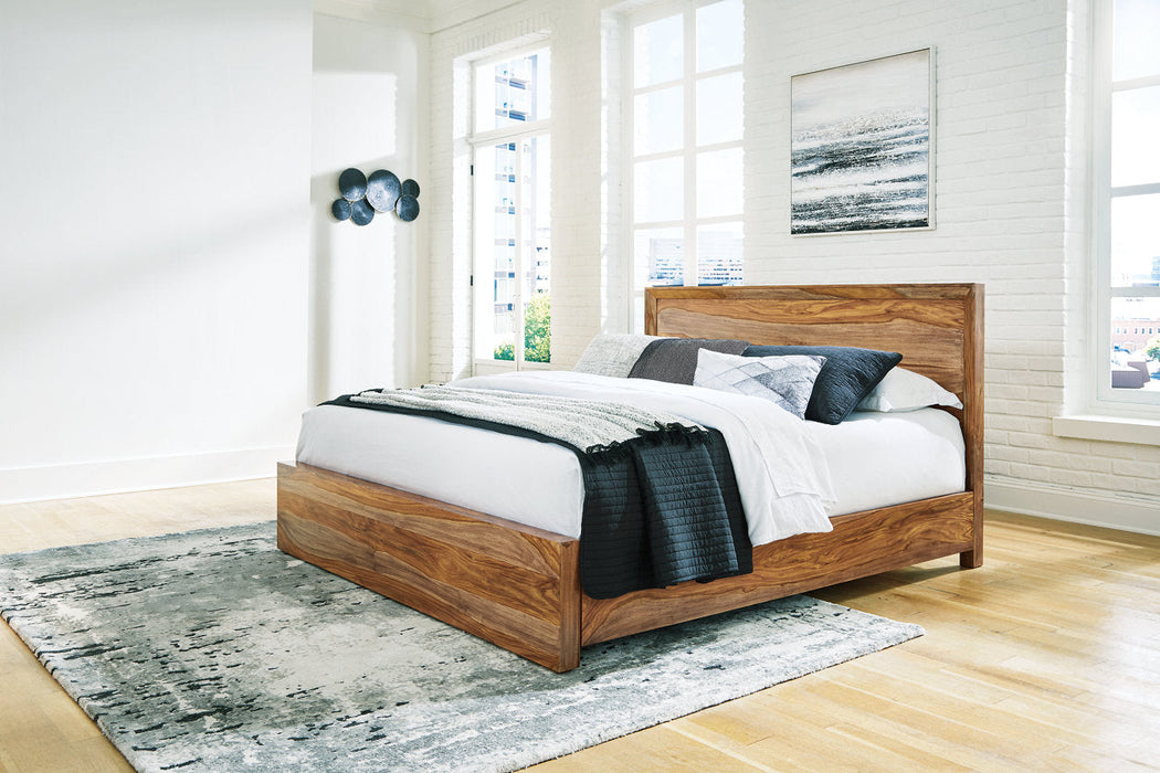 Dressonni Brown Queen Panel Bed -  Ashley - Lara Furniture