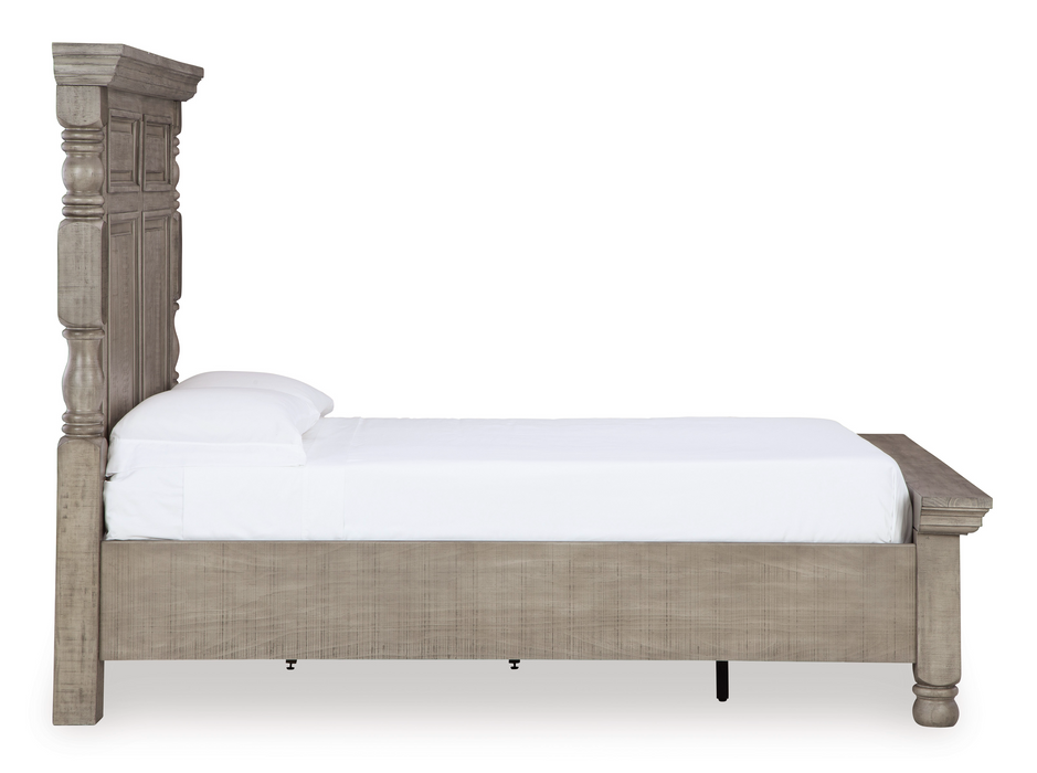 Harrastone Gray Queen Storage Panel Bed