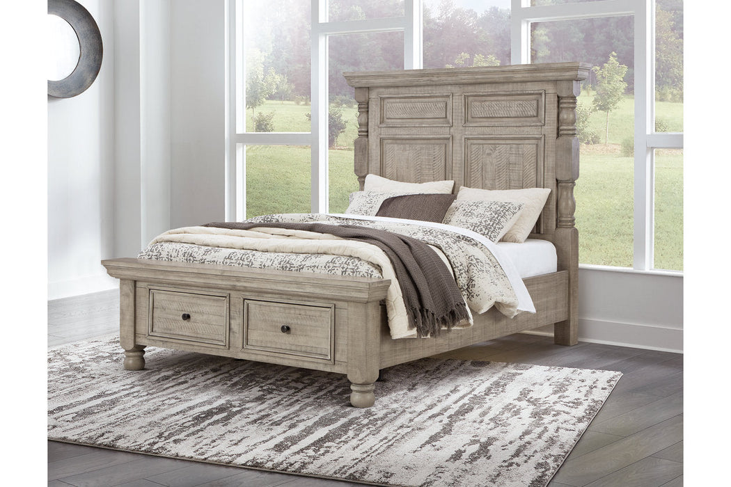 Harrastone Gray Queen Panel Bed -  Ashley - Lara Furniture