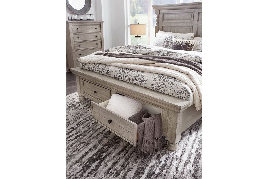 Harrastone Gray Queen Panel Bed -  Ashley - Lara Furniture