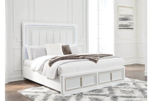 Chalanna White Queen Upholstered Storage Bed -  Ashley - Lara Furniture