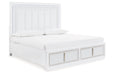 Chalanna White Queen Upholstered Storage Bed -  Ashley - Lara Furniture