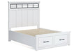 Ashbryn White/Natural Queen Platform Storage Bed -  Ashley - Lara Furniture