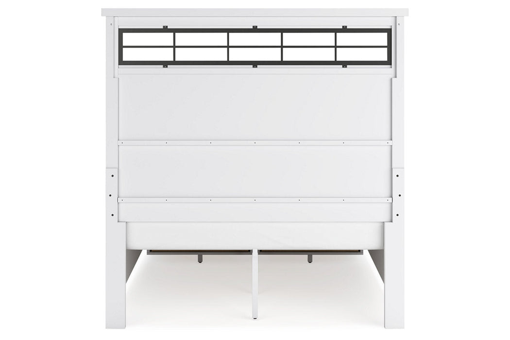 Ashbryn White/Natural Queen Platform Storage Bed -  Ashley - Lara Furniture