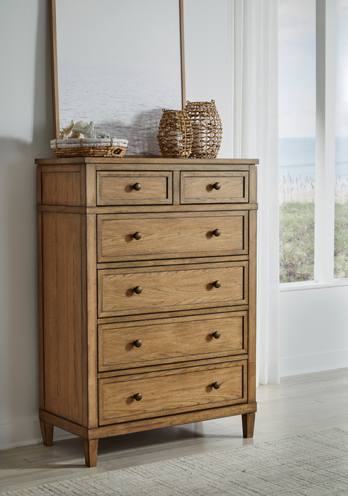 Sharlance Brown Six Drawer Chest