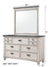 Sawyer Antique White/Brown Panel Bedroom Set -  - Lara Furniture