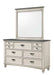 Sawyer Antique White/Brown Panel Bedroom Set -  - Lara Furniture