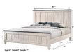 Sawyer Antique White/Brown Panel Bedroom Set -  - Lara Furniture