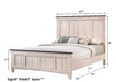 Sawyer Antique White/Brown Panel Bedroom Set -  - Lara Furniture