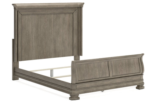 Lexorne Gray Queen Sleigh Bed -  Ashley - Lara Furniture